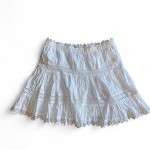 Victoria's Secret White A-Line Skirt with Lace